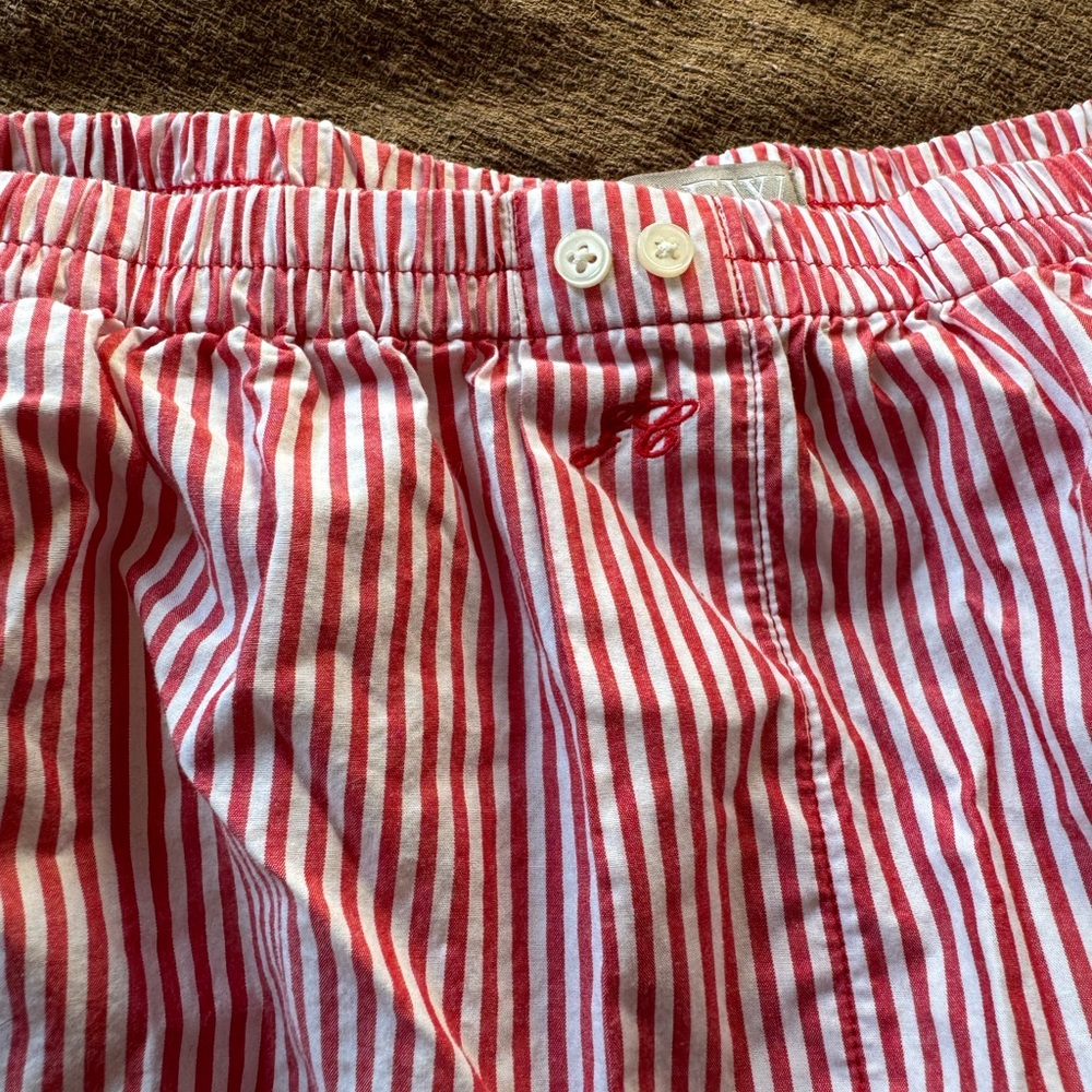 J. Crew Red and White Striped Small Pajama Set - Picture 3 of 4